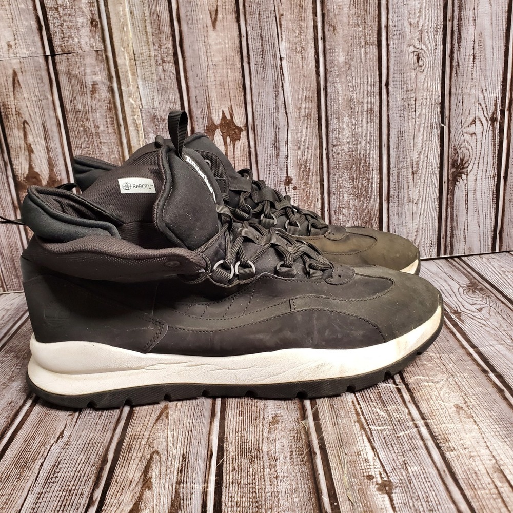 Timberland Mens Boroughs Project Black Nubuck Waterproof Mid Boots A2DTW Size 13 - Picture 3 of 14